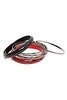 Red Zebra Stripe Bangle Set 6 Pack