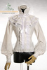 Elegant Gothic Lolita Puffy Cuffs Blouse& Jabot Choker Cape