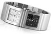 Dual dial stell wrist watch