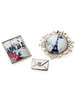 Paris Bon Voyage Tripe Brooch Set