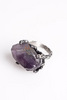 obey - amethyst forest ring (antique silver)