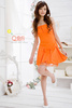 оранжевое платье