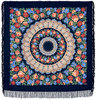 Павлопоссадский платок Молитва (синяя - 14)