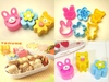 kawaii cute Japanese Bento Accessories-Food Cutters-Rabbit And Bear