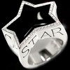 Stephen Webster Rock Star with black onyx star (single row white sapphire sterling silver)