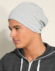 Grey Marl Oversized Jersey Beanie