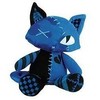 Emily the Strange Patch Work Mystery Kitty Plush blue