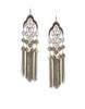 ASOS Long Vintage Style Metal And Pearl Drop Earrings