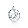 Tiffany Notes alphabet disc charm in silver