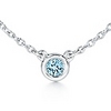 Elsa Peretti® Color by the Yard necklace in sterling silver with an aquamarine.