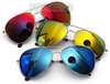 MIRRORED AVIATORS Sunglasses mirror aviator RED BLUE YL