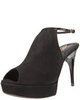 Yves Saint Laurent High-Vamp Suede Sandal