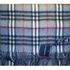 Burberry Cashmere Charcoal Grey Nova Check Scarf Plaid