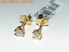 Золотые сережки (гвоздики) с бриллиантами