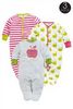 NEXT Apple Sleepsuits Three Pack