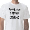 Футболка с надписью "Thank you Captain Obvious"