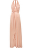 розовое длинное платье