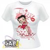 Женская клубная футболка с розовой надписью и изображением  Betty Boop