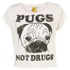 Pugs Not Drugs Crop Tee