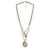 Gold Locket Multirow Necklace