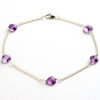 Amethyst Ankle Bracelet