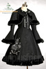 Classic Gothic Lolita Embroidery Wool Coat&Fur Cape