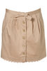 Bow Button Mini Skirt