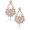 bronze flower earrings