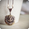 Раскрывающийся медальон - Forest Owl