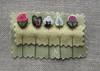 Decorated Pins - Sheep, Roses and Leaves (5 pieces)