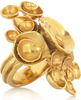 Yves Saint Laurent arty gold-plated flower ring