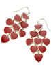 Enamel Heart Chandelier Earrings