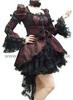 Poizen Industries Black and Burgundy Taffeta Lolita Dress