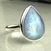 Rainbow Moonstone Cocktail Ring in Sterling