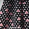 HEART to HEART BLACK Pink Fabric