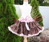 GIRLS BROWN PINK POLKA DOTS PETTISKIRT TUTU