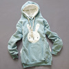 Girls Cute Bunny Thick Cotton Hoodie Coat Tops