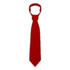тонкий красный или белый галстук