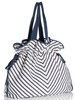 DRAWSTRING STRIPE BEACH BAG