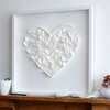 Large White Paper Heart Framed Picture