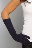 темно-синие длинные перчатки