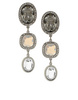 Swarovski Black And Clear Crystal Drop Meteor