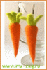 Серьги "Войлочные морковки"