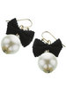 Cute Bow & Pearl Short Drop Earring