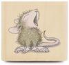 House Mouse Rubber Stamp BORING HMA1001 Yawn