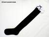 Cotton Raschel-Lace Over Knee High Socks black x white