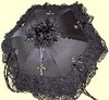 Gothic Lolita Black Cross Parasol