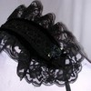 Nocturnal Black Velvet Gothic Headdress Lolita egl Victorian Goth