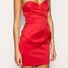 TFNC pleat front bandeau dress