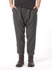 CHARCOAL PUPPYTOOTH SUPER DROP CROTCH TROUSERS